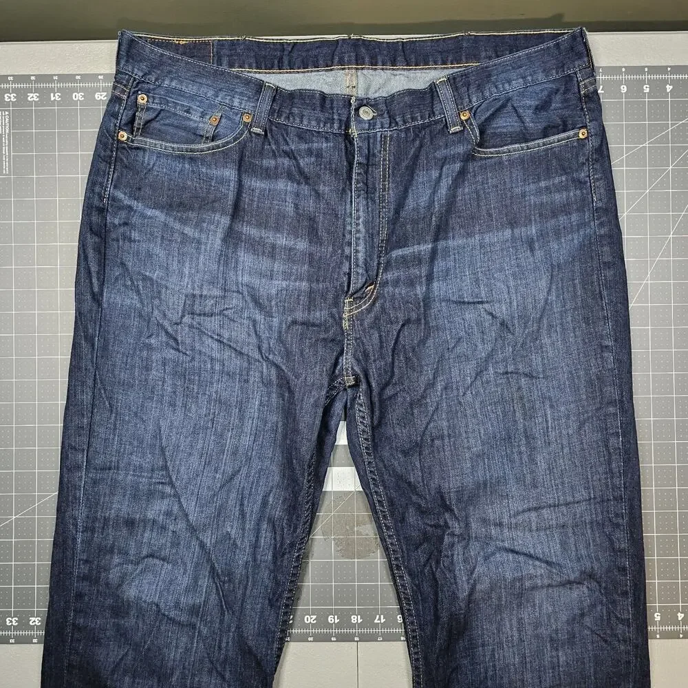 Levis 514 Jeans 42x32 Dark Wash Slim Straight Preppy Work Casual Biker Outdoors